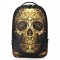 Men Women Outdoor Travel Skull Pattern Polyester Multifunctional Shoulders Bag Backpack
