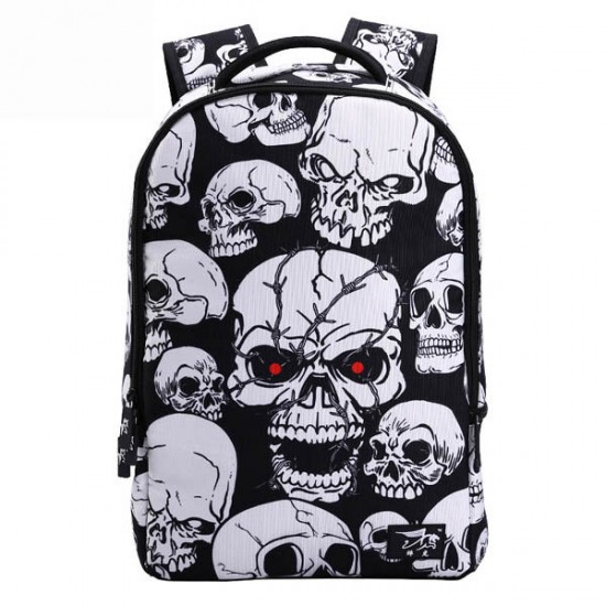 Men Women Outdoor Travel Skull Pattern Polyester Multifunctional Shoulders Bag Backpack Men Women Outdoor Travel Skull Pattern Polyester Multifunctional Shoulders Bag Backpack