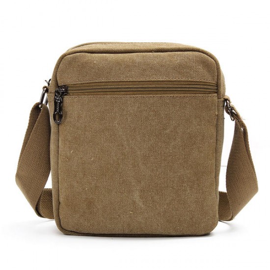 Men Casual Retro Canvas Shoulderbags Multi Pocket Crossbody Bags Men Casual Retro Canvas Shoulderbags Multi Pocket Crossbody Bags