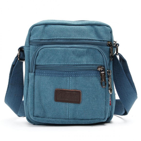 Men Casual Retro Canvas Shoulderbags Multi Pocket Crossbody Bags Men Casual Retro Canvas Shoulderbags Multi Pocket Crossbody Bags
