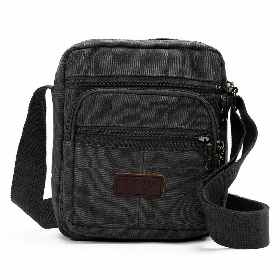 Men Casual Retro Canvas Shoulderbags Multi Pocket Crossbody Bags Men Casual Retro Canvas Shoulderbags Multi Pocket Crossbody Bags