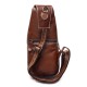 Bullcaptain Men Genuine Leather Wear Resisting Textured Business Casual Brown Black Chest Bag Shoulder Crossbody Bag Bullcaptain Men Genuine Leather Wear Resisting Textured Business Casual Brown Black Chest Bag Shoulder Crossbody Bag
