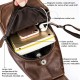 Bullcaptain Men Genuine Leather Wear Resisting Textured Business Casual Brown Black Chest Bag Shoulder Crossbody Bag Bullcaptain Men Genuine Leather Wear Resisting Textured Business Casual Brown Black Chest Bag Shoulder Crossbody Bag