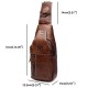 Bullcaptain Men Genuine Leather Wear Resisting Textured Business Casual Brown Black Chest Bag Shoulder Crossbody Bag Bullcaptain Men Genuine Leather Wear Resisting Textured Business Casual Brown Black Chest Bag Shoulder Crossbody Bag