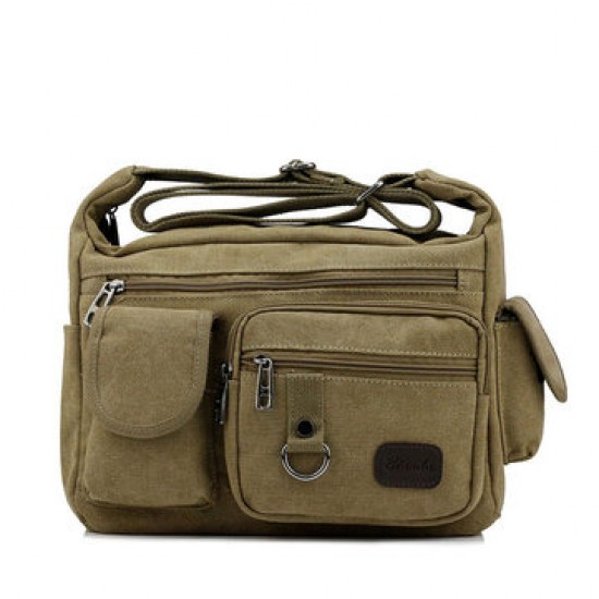 Large Capacity Men Casual Canvas Shoulder Messenger Bag Travel Crossbody Bag Large Capacity Men Casual Canvas Shoulder Messenger Bag Travel Crossbody Bag
