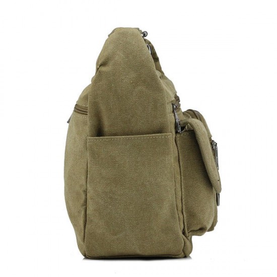 Large Capacity Men Casual Canvas Shoulder Messenger Bag Travel Crossbody Bag Large Capacity Men Casual Canvas Shoulder Messenger Bag Travel Crossbody Bag