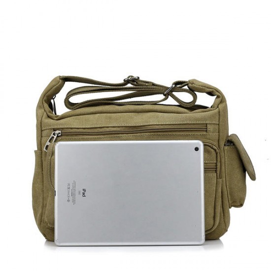 Large Capacity Men Casual Canvas Shoulder Messenger Bag Travel Crossbody Bag Large Capacity Men Casual Canvas Shoulder Messenger Bag Travel Crossbody Bag