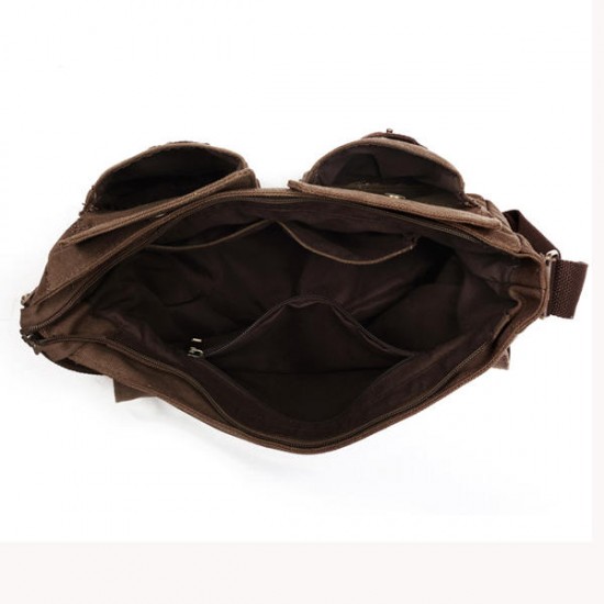 Men Retro Crossbody Bag Canvas Shoulder Bag Messenger Men Retro Crossbody Bag Canvas Shoulder Bag Messenger