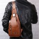 Ekphero® Men Casual Genuine Leather Oil Wax Chest Bag Crossbody Bag Ekphero® Men Casual Genuine Leather Oil Wax Chest Bag Crossbody Bag
