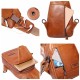 Ekphero® Men Casual Genuine Leather Oil Wax Chest Bag Crossbody Bag Ekphero® Men Casual Genuine Leather Oil Wax Chest Bag Crossbody Bag