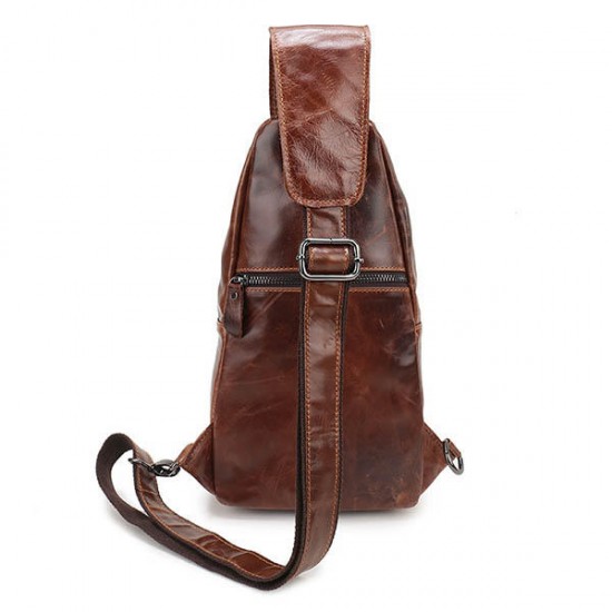 Ekphero® Men Vintage Genuine Leather Retro Crossbody Bag Chest Bag Ekphero® Men Vintage Genuine Leather Retro Crossbody Bag Chest Bag