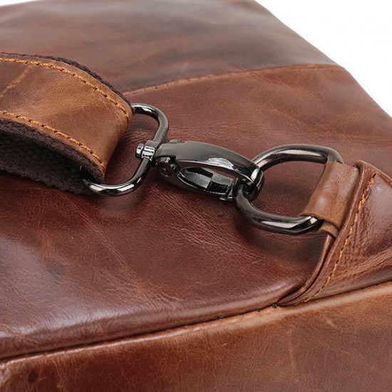 Ekphero® Men Vintage Genuine Leather Retro Crossbody Bag Chest Bag Ekphero® Men Vintage Genuine Leather Retro Crossbody Bag Chest Bag