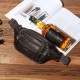 Men Genuine Leather Multi-function Large Capacity Waist Bag Chest Bag Crossbody Bag Men Genuine Leather Multi-function Large Capacity Waist Bag Chest Bag Crossbody Bag