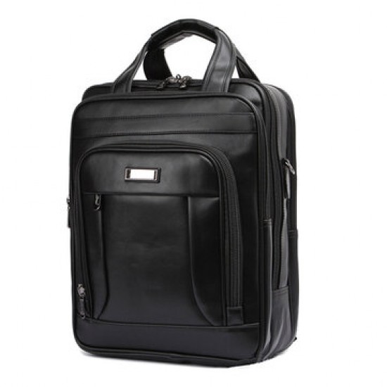 Men Black Business Backpack 3 Compartments Laptop Bag Multifunction Briefcase Men Black Business Backpack 3 Compartments Laptop Bag Multifunction Briefcase