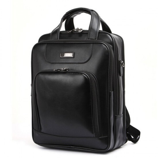 Men Black Business Backpack 3 Compartments Laptop Bag Multifunction Briefcase Men Black Business Backpack 3 Compartments Laptop Bag Multifunction Briefcase