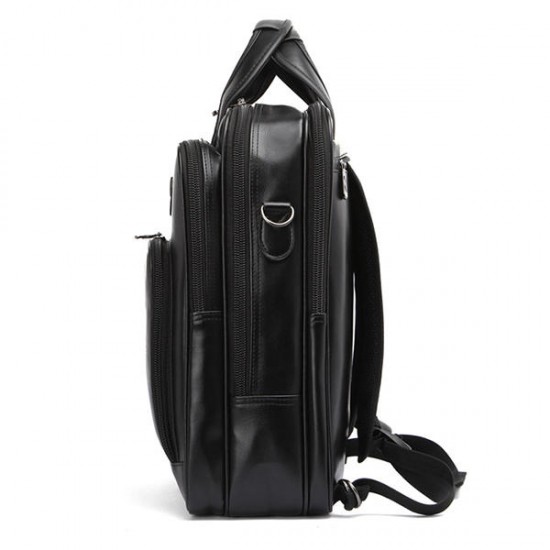 Men Black Business Backpack 3 Compartments Laptop Bag Multifunction Briefcase Men Black Business Backpack 3 Compartments Laptop Bag Multifunction Briefcase