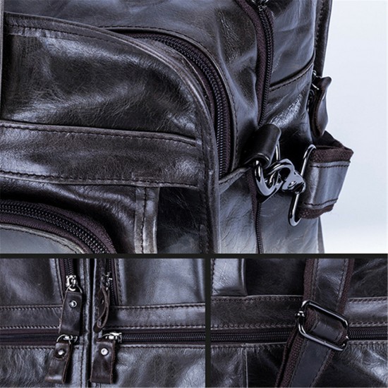 Men Ekphero Vintage Genuine Leather Large Capacity Business Handbag Crossbody Bag Men Ekphero Vintage Genuine Leather Large Capacity Business Handbag Crossbody Bag