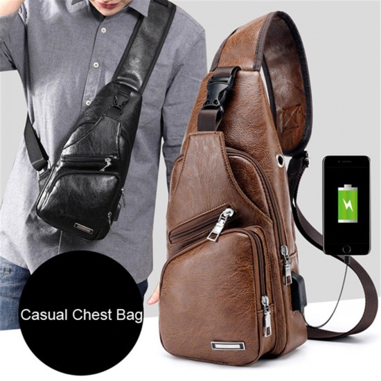 Men Outdoor Shoulder Resistant Anti Theft Chest Bag Travel Daypack with USB Charging Port Men Outdoor Shoulder Resistant Anti Theft Chest Bag Travel Daypack with USB Charging Port