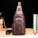 Bullcaptain Genuine Leather Bag Vintage Sling Bag Chest Bag for Men Bullcaptain Genuine Leather Bag Vintage Sling Bag Chest Bag for Men