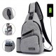 Men Oxford Large Capacity Casual Outdoor Travel USB Charging Port Sling Bag Chest Bag Crossbody Bag Men Oxford Large Capacity Casual Outdoor Travel USB Charging Port Sling Bag Chest Bag Crossbody Bag