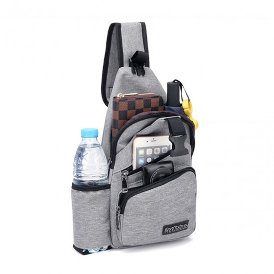 Men Oxford Large Capacity Casual Outdoor Travel USB Charging Port Sling Bag Chest Bag Crossbody Bag Men Oxford Large Capacity Casual Outdoor Travel USB Charging Port Sling Bag Chest Bag Crossbody Bag