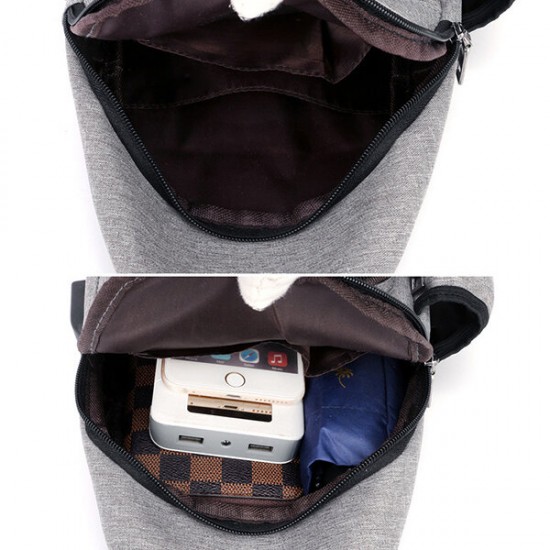 Men Oxford Large Capacity Casual Outdoor Travel USB Charging Port Sling Bag Chest Bag Crossbody Bag Men Oxford Large Capacity Casual Outdoor Travel USB Charging Port Sling Bag Chest Bag Crossbody Bag