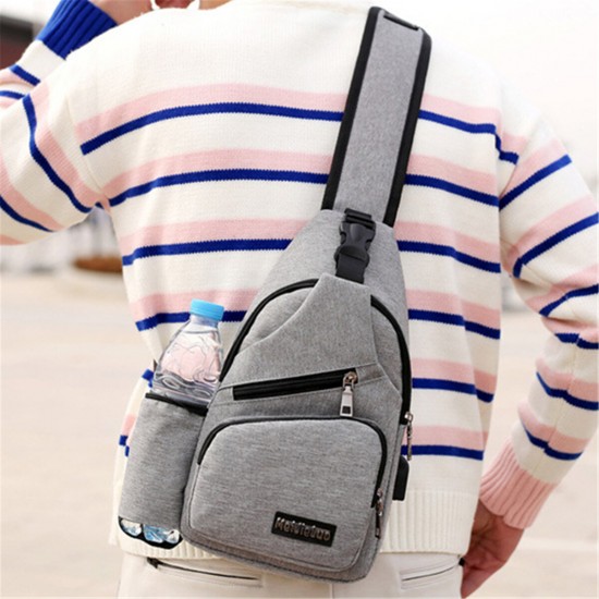 Men Oxford Large Capacity Casual Outdoor Travel USB Charging Port Sling Bag Chest Bag Crossbody Bag Men Oxford Large Capacity Casual Outdoor Travel USB Charging Port Sling Bag Chest Bag Crossbody Bag