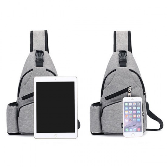 Men Oxford Large Capacity Casual Outdoor Travel USB Charging Port Sling Bag Chest Bag Crossbody Bag Men Oxford Large Capacity Casual Outdoor Travel USB Charging Port Sling Bag Chest Bag Crossbody Bag