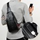 Men PU Leather Crocodile Printed Fashion Crossbody Bag Chest Bag Men PU Leather Crocodile Printed Fashion Crossbody Bag Chest Bag