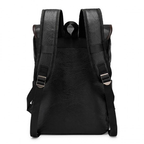 Men Anti-theft Large Capacity PU Leather Backpack Casual Vintage Shoulder Bag Men Anti-theft Large Capacity PU Leather Backpack Casual Vintage Shoulder Bag