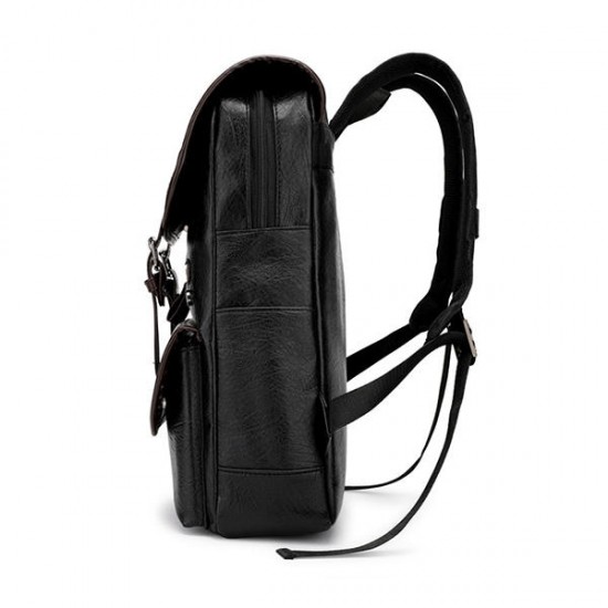 Men Anti-theft Large Capacity PU Leather Backpack Casual Vintage Shoulder Bag Men Anti-theft Large Capacity PU Leather Backpack Casual Vintage Shoulder Bag