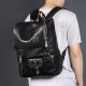 Men PU Leather Solid Vintage Large Capacity Backpack USB Charging Shoulder Bag Men PU Leather Solid Vintage Large Capacity Backpack USB Charging Shoulder Bag