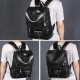 Men PU Leather Solid Vintage Large Capacity Backpack USB Charging Shoulder Bag Men PU Leather Solid Vintage Large Capacity Backpack USB Charging Shoulder Bag