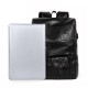 Men PU Leather Solid Vintage Large Capacity Backpack USB Charging Shoulder Bag Men PU Leather Solid Vintage Large Capacity Backpack USB Charging Shoulder Bag