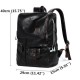 Men PU Leather Solid Vintage Large Capacity Backpack USB Charging Shoulder Bag Men PU Leather Solid Vintage Large Capacity Backpack USB Charging Shoulder Bag