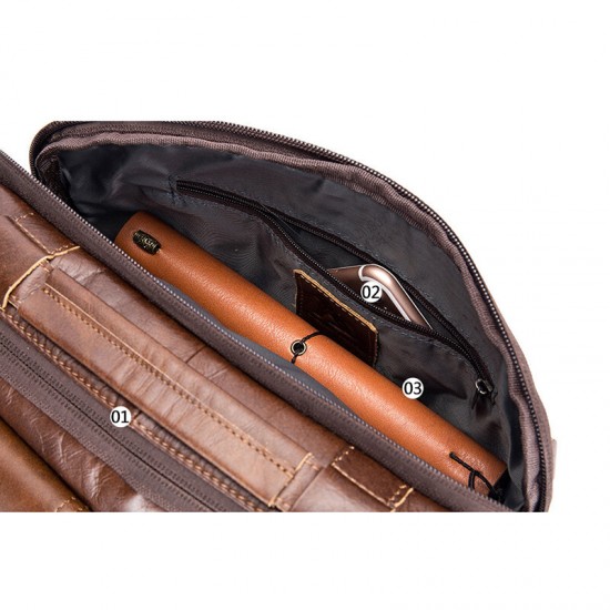 Men Genuine Leather Crossbody Bag Earphone Cowhide Bag Men Genuine Leather Crossbody Bag Earphone Cowhide Bag