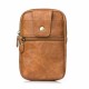Men Genuine Leather Double Zipper Waist Bag Crossbody Bag Men Genuine Leather Double Zipper Waist Bag Crossbody Bag