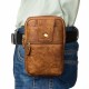 Men Genuine Leather Double Zipper Waist Bag Crossbody Bag Men Genuine Leather Double Zipper Waist Bag Crossbody Bag