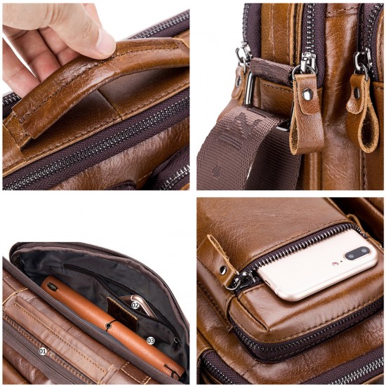 Genuine Leather Men Vintage Messenger Bag Briefcase Handbag Shoulder Bag Satchel Bag Genuine Leather Men Vintage Messenger Bag Briefcase Handbag Shoulder Bag Satchel Bag