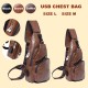 Men Casual Resistant Waterproof Anti Theft Chest Bag Travel Daypack with USB Charging Port Men Casual Resistant Waterproof Anti Theft Chest Bag Travel Daypack with USB Charging Port