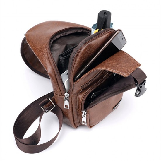Men Casual Resistant Waterproof Anti Theft Chest Bag Travel Daypack with USB Charging Port Men Casual Resistant Waterproof Anti Theft Chest Bag Travel Daypack with USB Charging Port