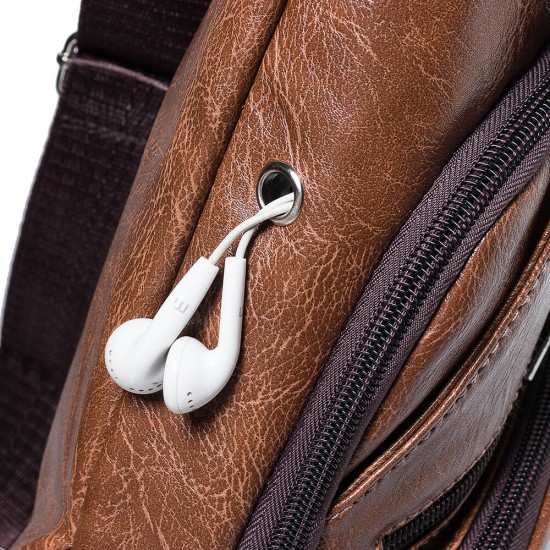 Men Casual Resistant Waterproof Anti Theft Chest Bag Travel Daypack with USB Charging Port Men Casual Resistant Waterproof Anti Theft Chest Bag Travel Daypack with USB Charging Port