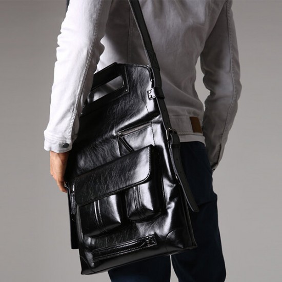 Ekphero Men Handbag Casual Multifunction Backpack Solid Crossbody Bag Ekphero Men Handbag Casual Multifunction Backpack Solid Crossbody Bag