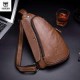 Bullcaptain Men Chest Bag Genuine Leather Sling Bag Solid Crossbody Bag Bullcaptain Men Chest Bag Genuine Leather Sling Bag Solid Crossbody Bag