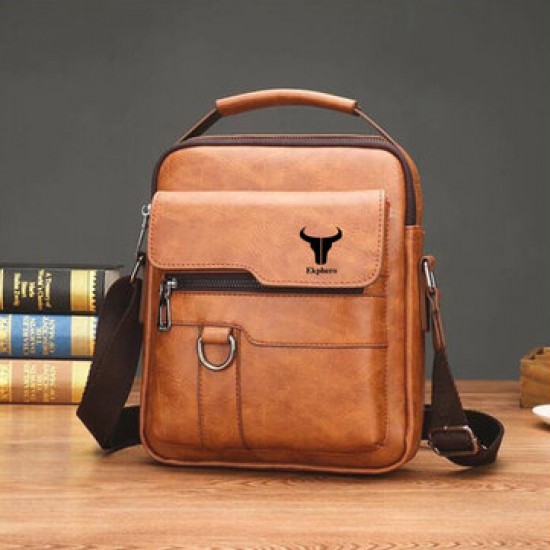 Ekphero Men Faux Leather Vintage Business Bag Messenger Bag Crossbody Bag Office Work Ekphero Men Faux Leather Vintage Business Bag Messenger Bag Crossbody Bag Office Work