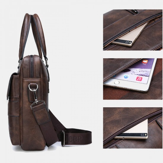 Ekphero Men Faux Leather Vintage Business Bag Messenger Bag Crossbody Bag Office Work Ekphero Men Faux Leather Vintage Business Bag Messenger Bag Crossbody Bag Office Work