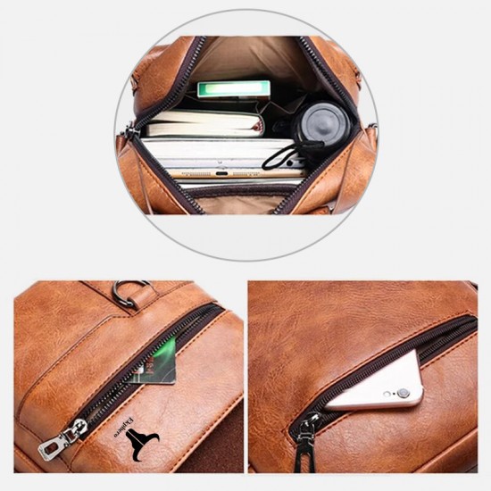 Ekphero Men Faux Leather Vintage Business Bag Messenger Bag Crossbody Bag Office Work Ekphero Men Faux Leather Vintage Business Bag Messenger Bag Crossbody Bag Office Work
