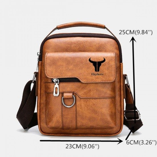Ekphero Men Faux Leather Vintage Business Bag Messenger Bag Crossbody Bag Office Work Ekphero Men Faux Leather Vintage Business Bag Messenger Bag Crossbody Bag Office Work