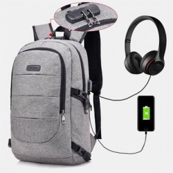 Men Women Large Capacity Fashion Anti-Theft USB Backpack Outdoor Travel Bag