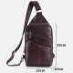 Men Genuine Leather Casual Business Crossbody Bag Chest Bag Outdoor Men Genuine Leather Casual Business Crossbody Bag Chest Bag Outdoor